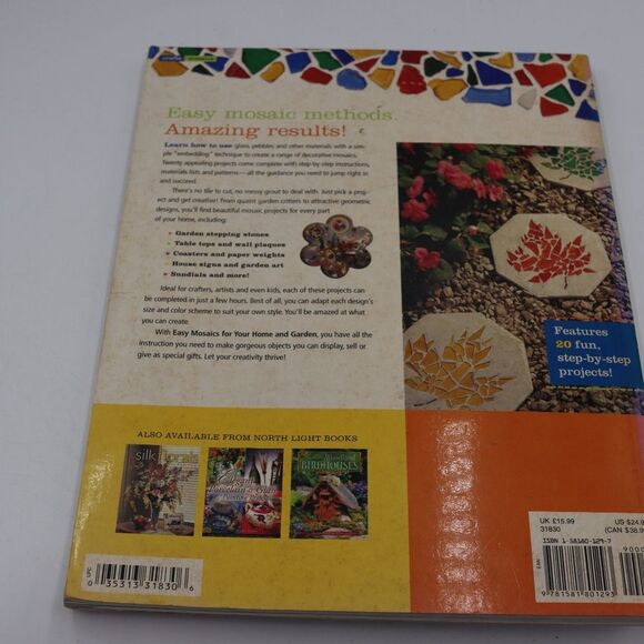 Easy Mosaics For your Home & Garden by Sarah Donnelly Arts & Crafts Book How To - Picture 5 of 5